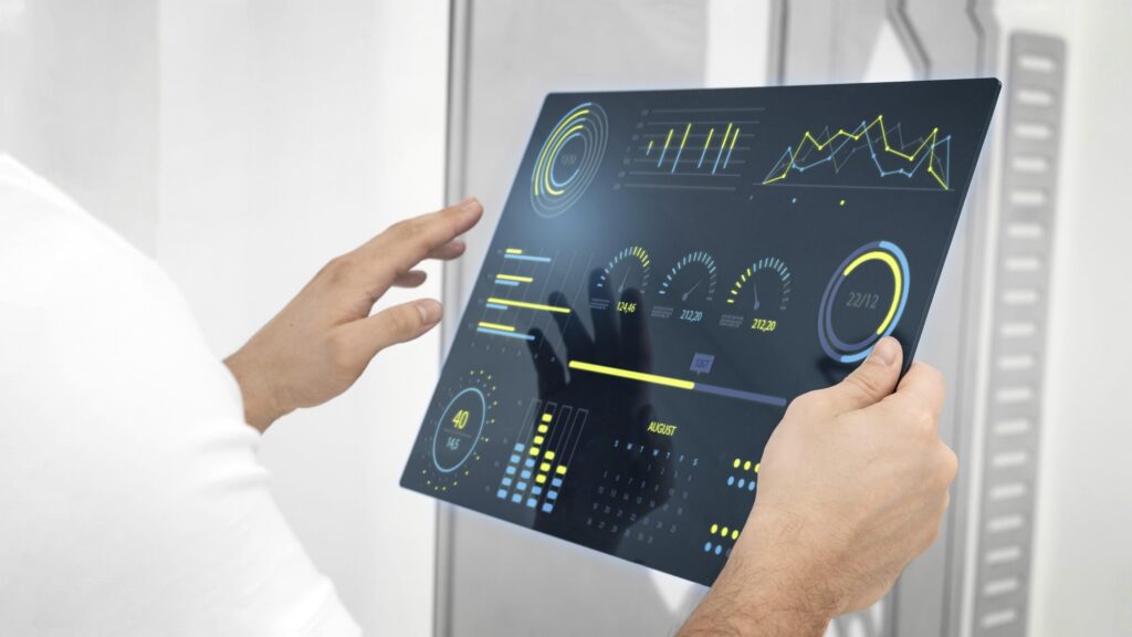 Engineer analyzing AI-generated balcony inspection report for property compliance
